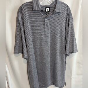 FootJoy FJ Golf Polo Men’s XL Striped 4-Way Stretch Performance Shirt NWOT